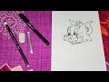 How to draw tom #cartoon #india #subscribers #1million #drawing #virel