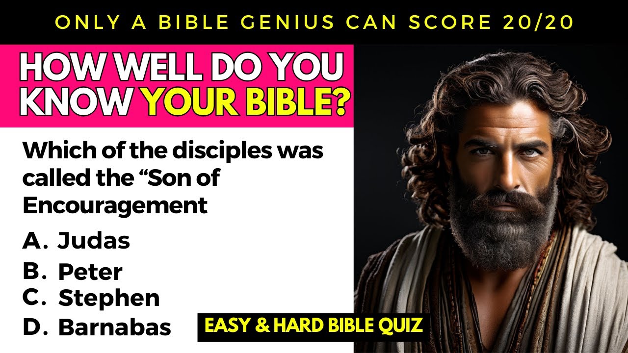Bible Quiz - HOW WELL DO YOU KNOW YOUR BIBLE? Easy &amp; Hard Questions ...