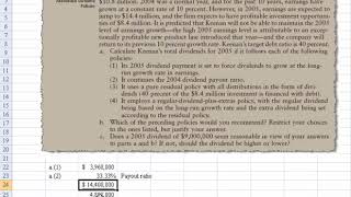Alternative dividend policies, P18-8