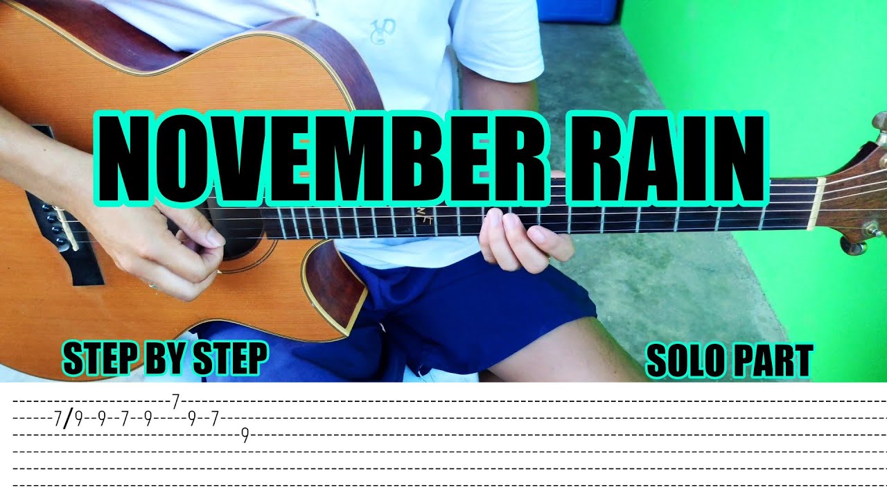 November Rain [Solo Part] Guns N' Roses Guitar Fingerstyle (Tabs