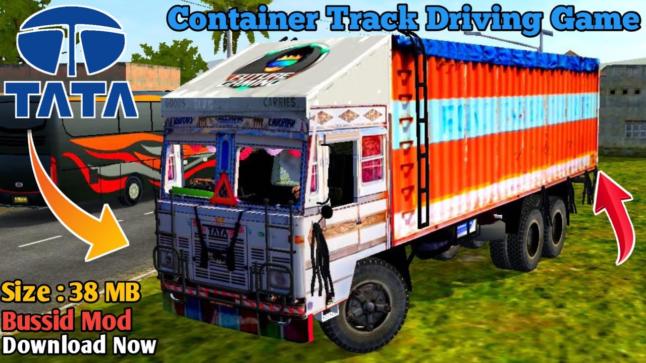 Tata 10 Wheeler Conteiner Track Mod For Bussid - Indian Track Driving Game  - Android Gameplay