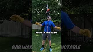 Balancing a RUNNING chainsaw on my chin for a Guinness World Record