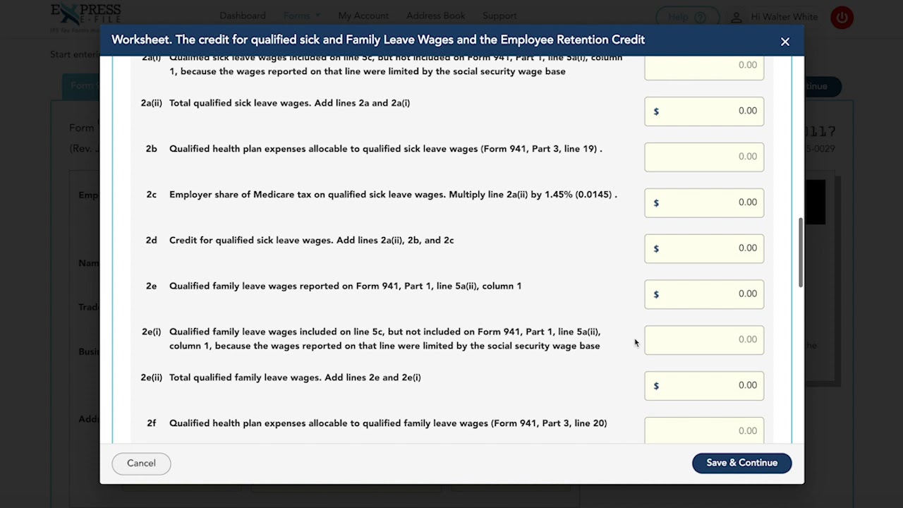 Fillable Worksheet 1 Form 941 - Printable Form, Templates and Letter