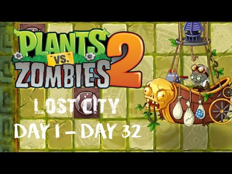 Lost City (Walkthrough) Day 1 - 32 | Plants vs Zombies 2 - YouTube