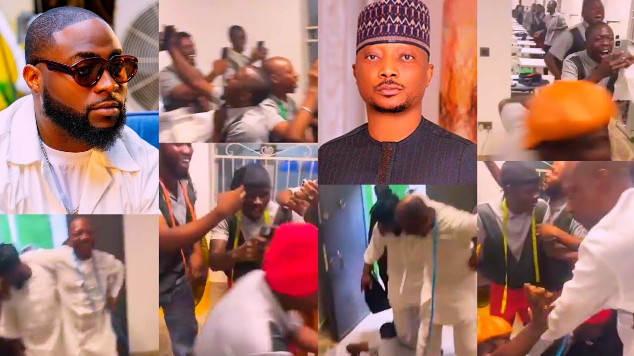 Davido put surprise smile & joy  on faces of fans at Seyi vodi academy