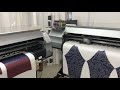 Dye sublimation printing for cut and sew manufacturing.