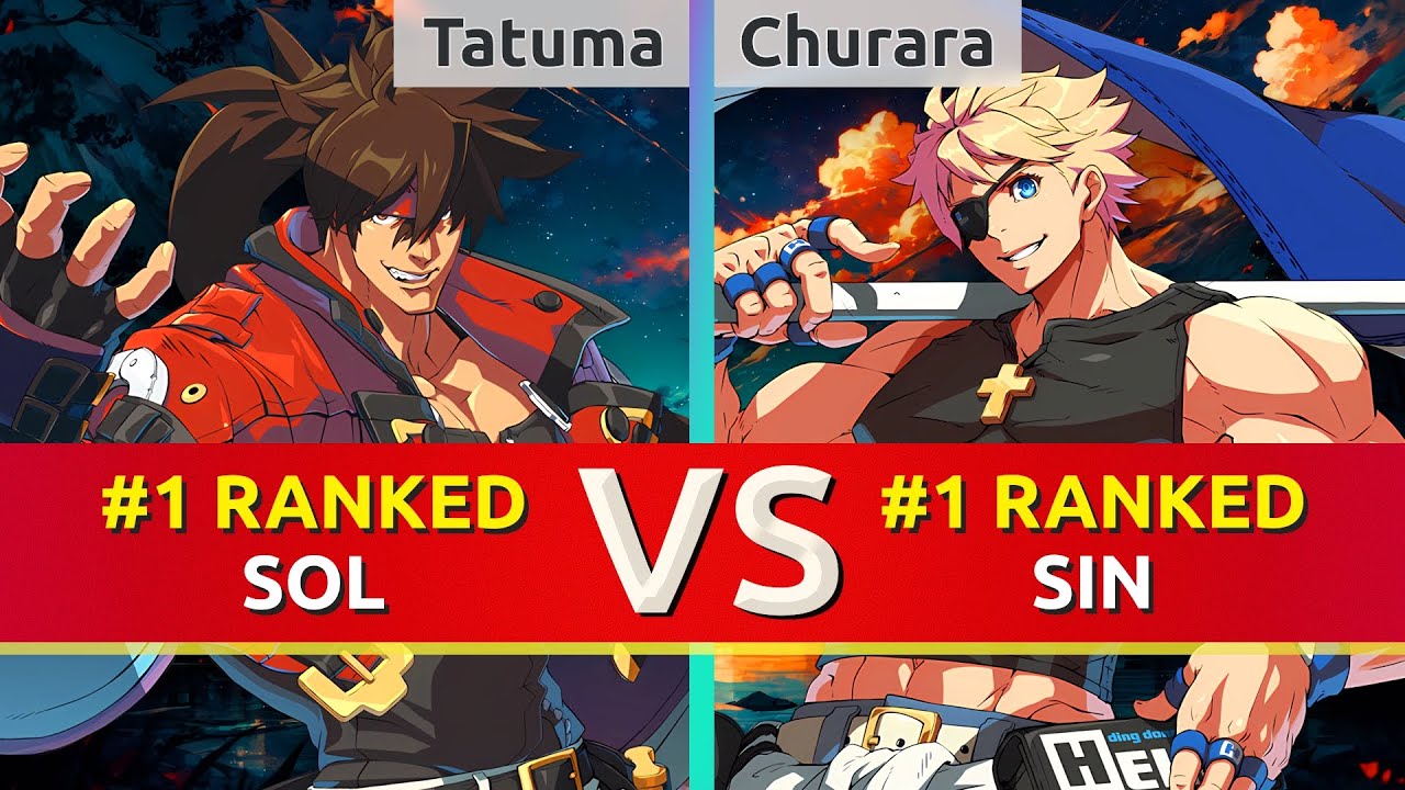 GGST ▰ Tatuma (#1 Ranked Sol) vs Churara (#1 Ranked Sin). High Level Gameplay