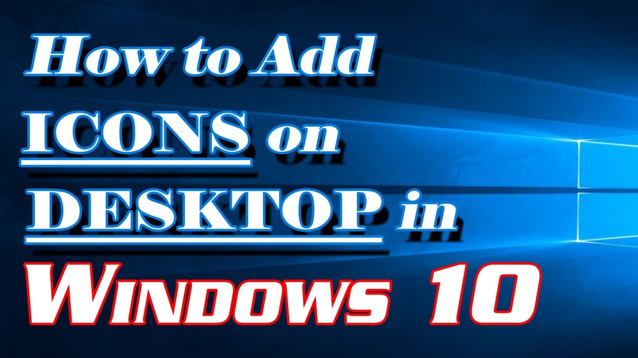 How To Add Icons On Desktop In Windows 10 Definite Solutions YouTube