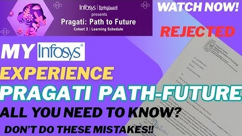 Infosys||springboard||path to future||My Experience||Mistakes to Avoid||one video||