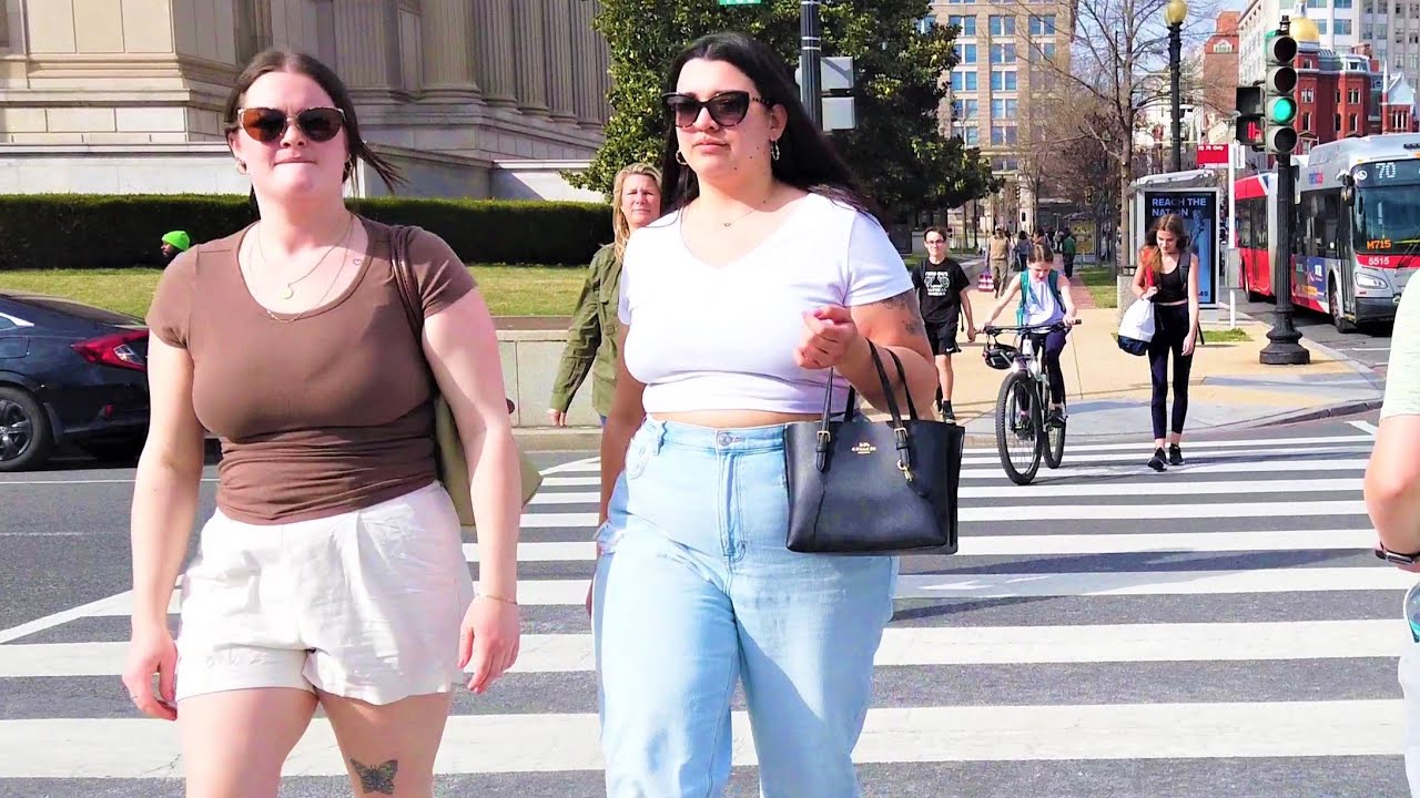 A BEAUTIFUL SUNNY DAY at Constitutional Avenue Street in Washington DC .