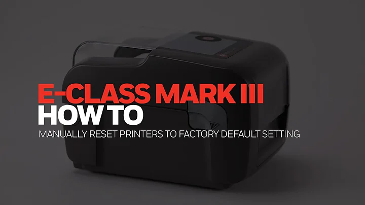 How to manually Factory Default E-Class Mark III (Non Display) Printers