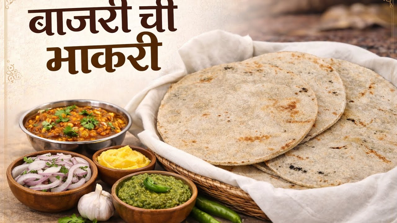 गावरान बाजरीची भाकरी | मऊ आणि फुगलेली भाकरी कशी बनवावी? | Traditional Marathi Recipe