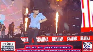 Abertura do show do cantor Natanzinho Lima no Ribeirão Rodeo Music 2026