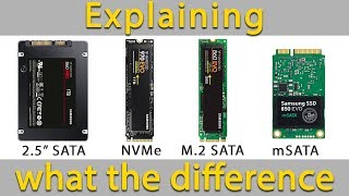 Pest Opførsel helgen Explaining the Difference Between SSD NVMe and M2 SATA and mSATA - YouTube