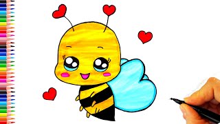 Sevimli Arı Çizimi 🐝 Arı Nasıl Çizilir? - Arı Çizimleri - How To Draw a Cute Bee