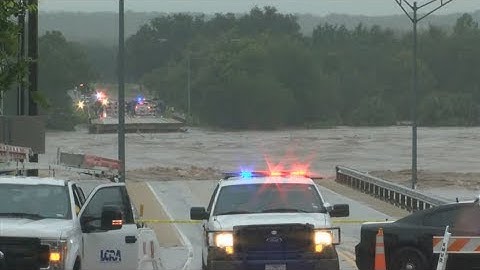 Texas Flooding Llano Bridge Collapses