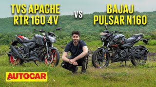 TVS Apache RTR 160 4V vs Bajaj Pulsar N160 I Which is the best 160cc motorcycle? I Autocar India