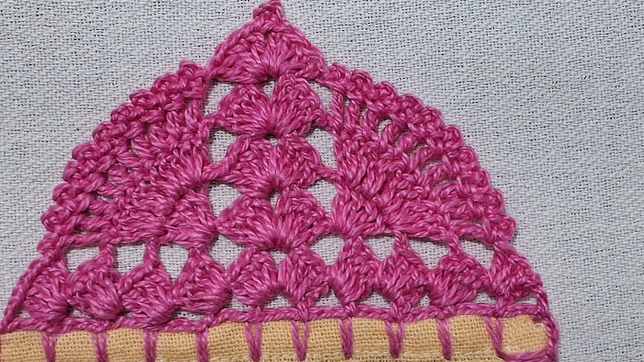 Barrado de crochê # carreira única 