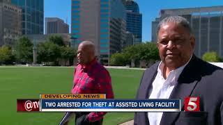 Two men charged with theft from assisted living center