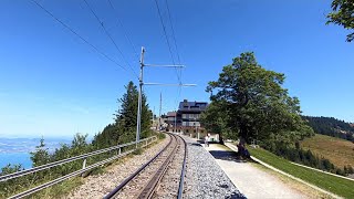 Driver's Eye View  Rigi Mountain Railway (Switzerland)  Cogwheel Train  Vitznau to Rigi Kulm