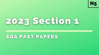 National 5 Physics | SQA Past Papers | 2023 | Section 1 (Multiple Choice)