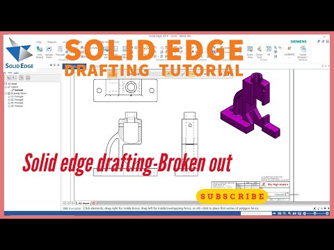 solid edge drafting broken out | solid edge drafting tutorial for beginners