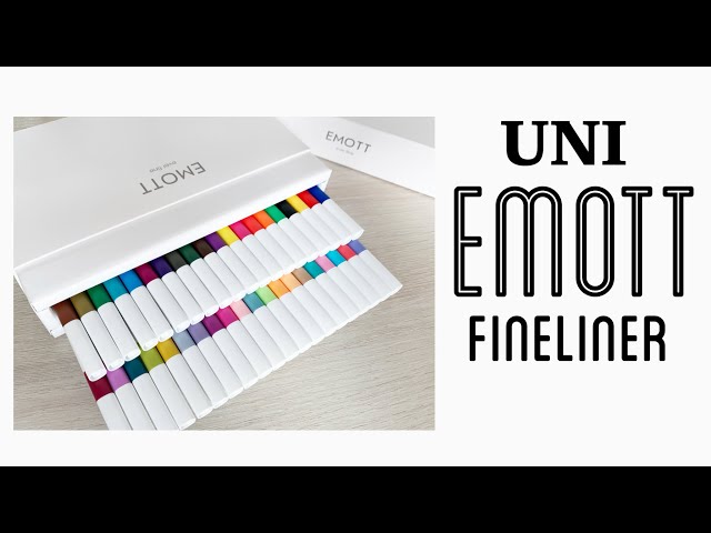 Uni Emott Fineliner Pen Sets 0.4mm Line Water-Resistant & Fadeproof Ink