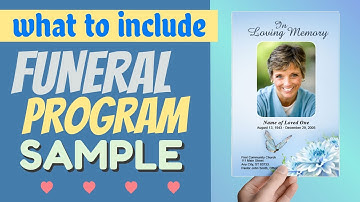 Funeral Program Sample - What To Include