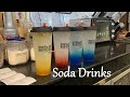 Cafe Vlog EP.203 | Soda drinks | Strawberry Soda | Passion Soda | Blue Curacao Soda | Fizzy drinks