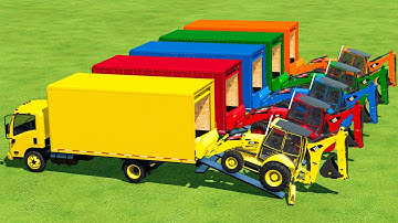 JCB & Mini Trucks Of Colors | JCB Transporting | Farming Simulator 22 |