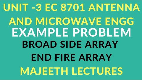 EC8701 Antenna and Microwave Engineering BSA EFA Problems-II