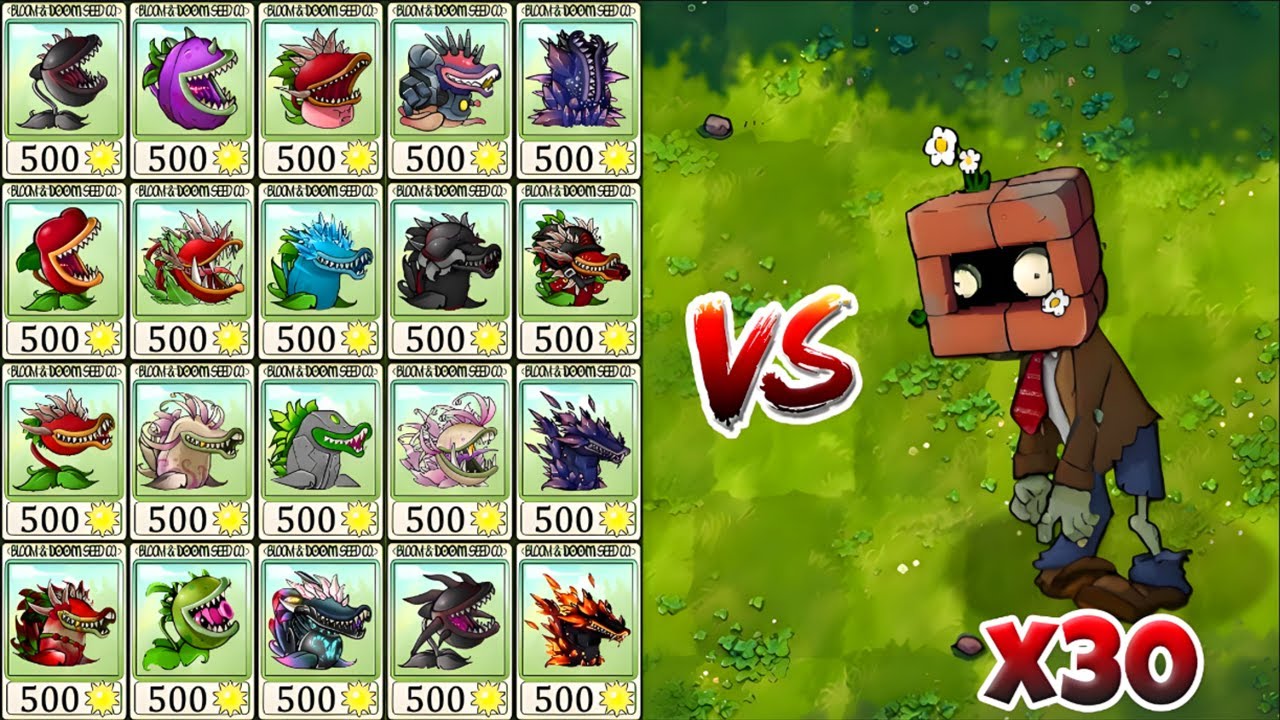 5 All CHOMPER Plants Fusion Vs 30 Ultimate Zombies - PVZ Fusion 3.1 ...