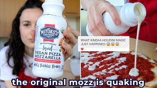 The Miyokos Liquid Vegan Pizza Mozzarella Is A Game Changer Review Demonstration