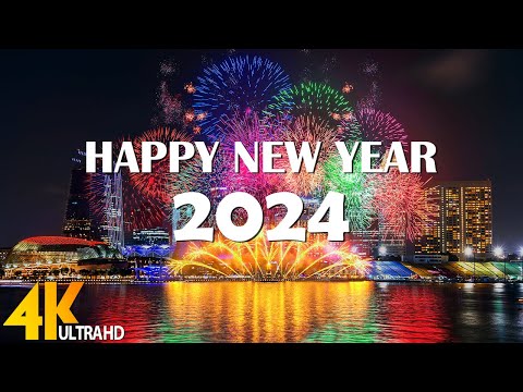 🔴 Happy New Year Live 4K 🎆 Colorful Firework Display with Real Sound 🎇 Countdown 2024