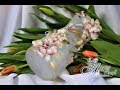 Mix Media Tutorial - Frosty Glass Vase with Sospeso Flowers - DIY