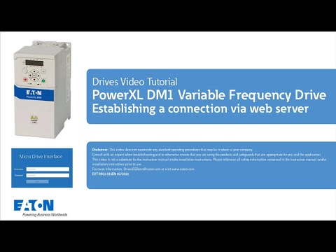 PowerXL DM1 variable frequency drive - Establishing a connection via web server