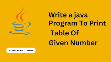 Java Program to Print Table of Given Number