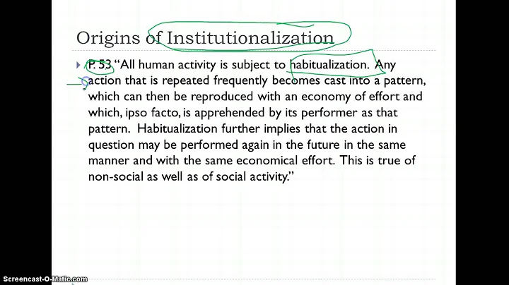 Social Construction of Reality, Screencast #3: Hab...