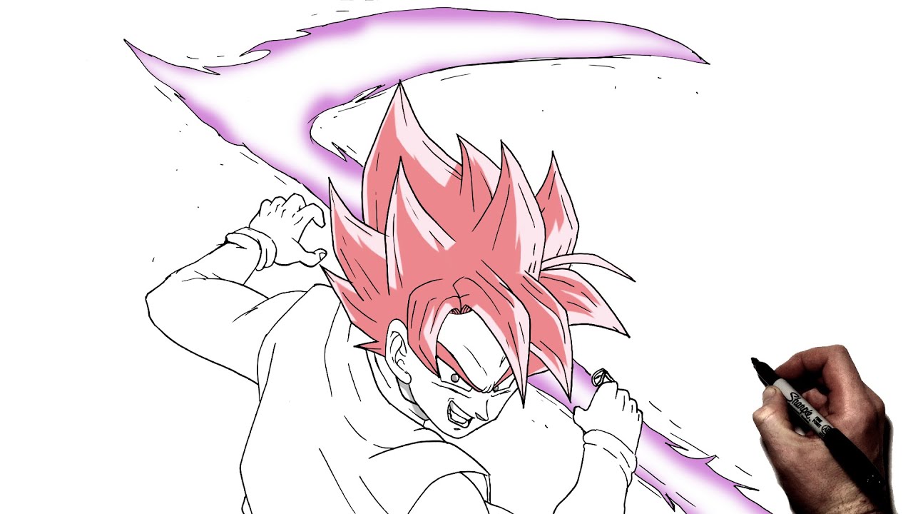 Como desenhar GOKU BLACK passo a passo 