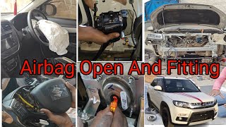 Maruti Suzuki brezza airbag open and fitting