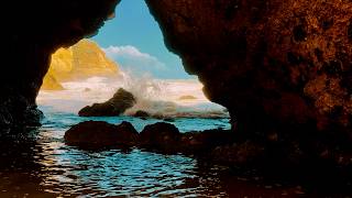 Ocean waves sleep relax 11m | Echoes of the Secret Grotto #ocean #asmr #therapy