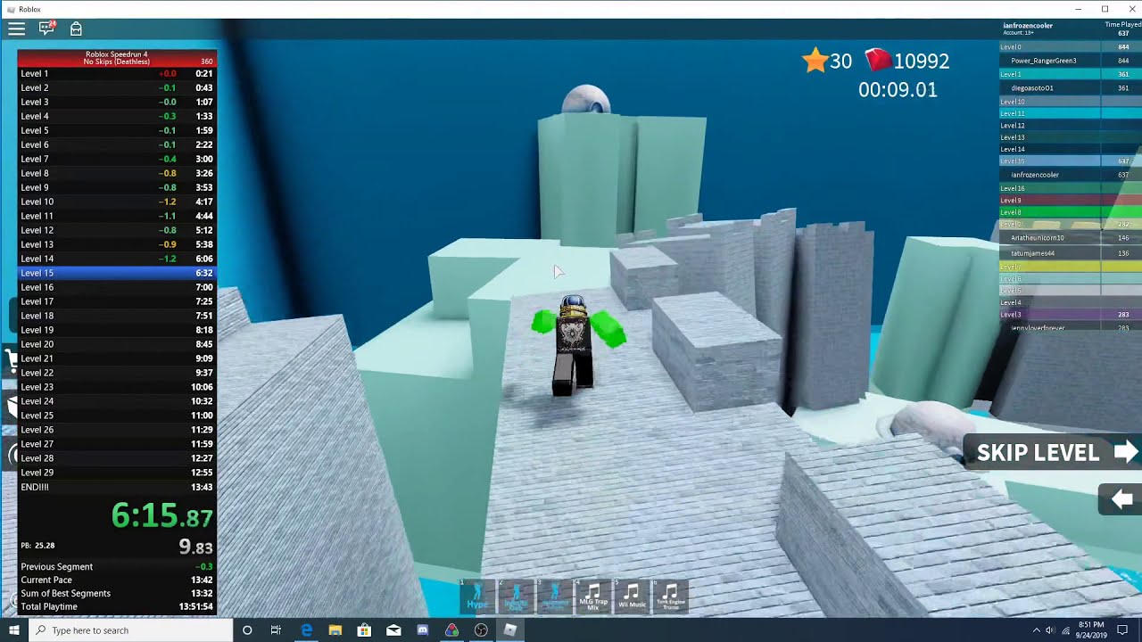 Roblox Speedrun 4 No Skips 1340 Pb - speedrun 4 roblox