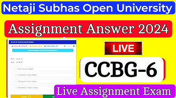 ccbg 6 assignment 2024 | nsou assignment 2024 answers | CC BG 6 | nsou ccbg-6 assignment answer 2024