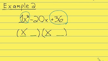 6.2 Notes - Example 2 - Factoring Trinomial with Leading 1