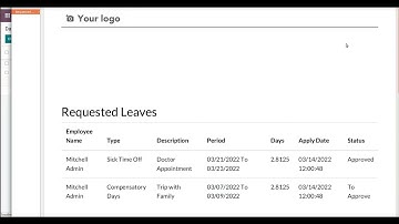 How to print HR Leave Reports | Odoo App Feature #HR #LeaveReports #PDF #Odooapp #odoo16