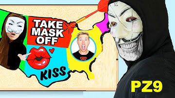 (PZ9!) THROWING A DART AT A MAP & DOING WHATEVER IT LANDS ON!! (I FACETIMED PZ9)