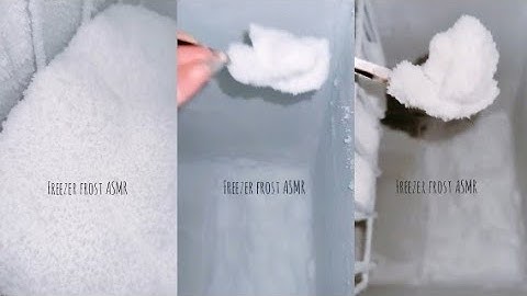 SOFT CRISPY AND SQUEAKY FREEZER FROST SCRAPING WITH SPOON AND ICE EATING ASMR