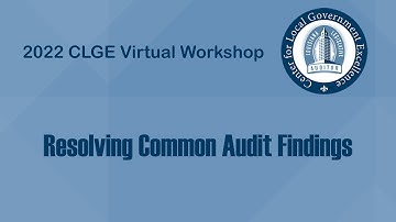 Resolving Common Audit Findings