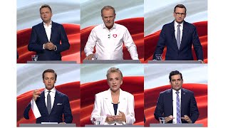 TVP Debata Wyborcza 2023 FULL Całość - Tusk Morawiecki Hołownia Scheuring-Wielgus Bosak Maj