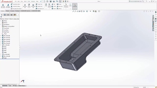 SOLIDWORKS TUTORIAL How to make an oil pan | V6 Engine (part 5)